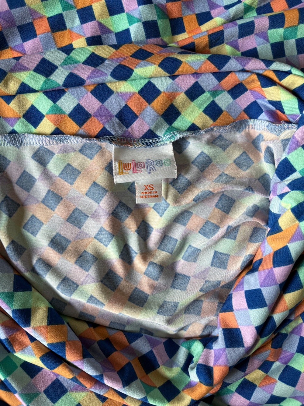 LuLaRoe Multi-Color Diamond Print Maxi Skirt - Picture 8 of 9